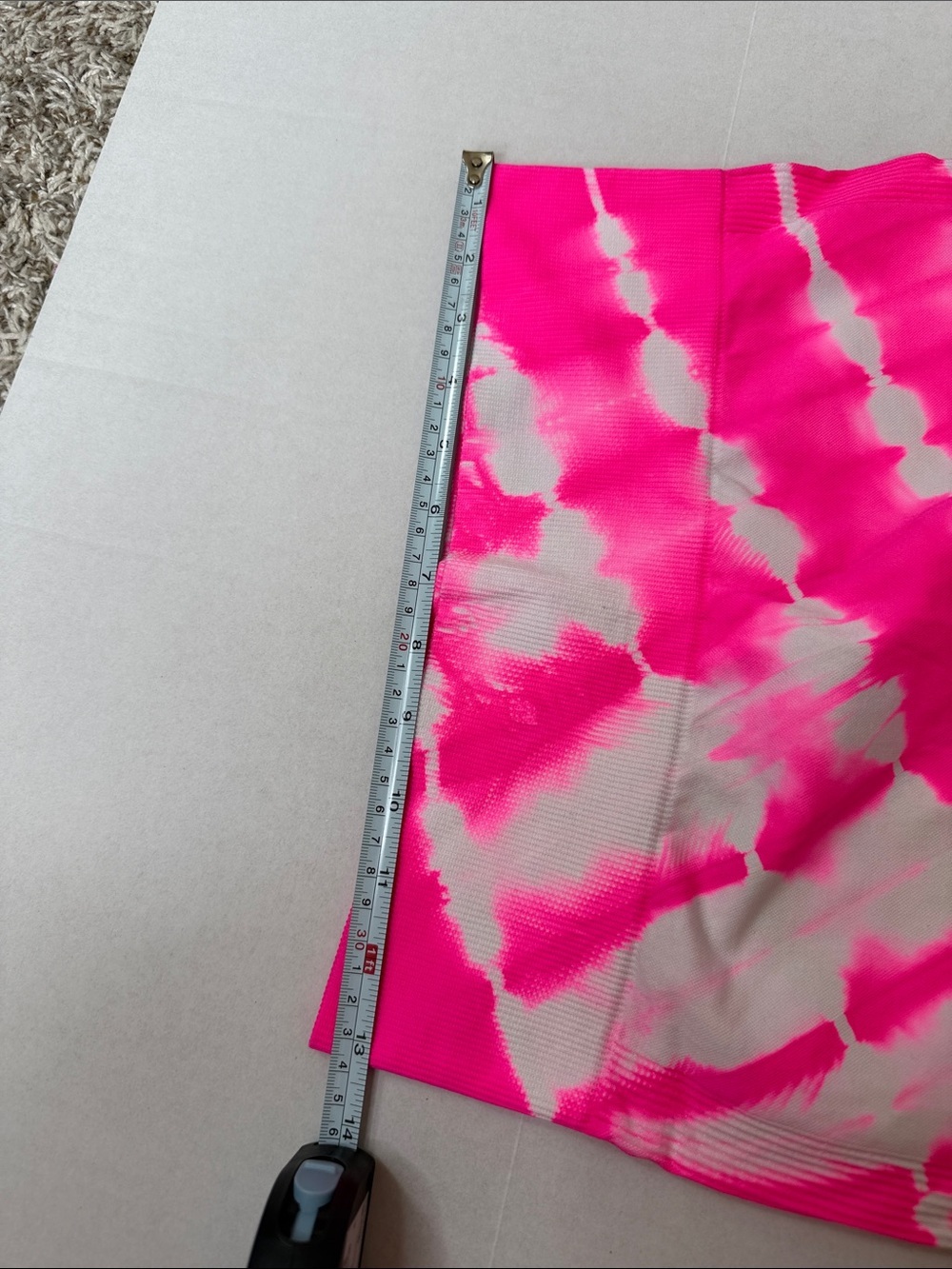PINK Victorias Secret Seamless Leggings Tie Dye Pink and White size W Large - Picture 11 of 15